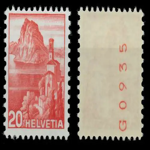 SCHWEIZ ROLLENMARKEN Nr 327yR A-K postfrisch 67949E