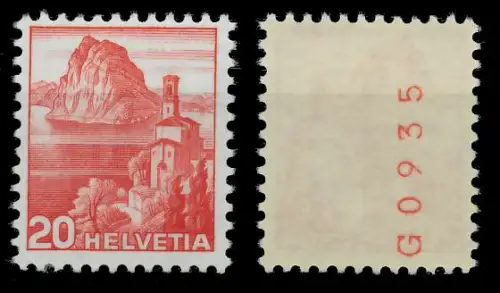 SCHWEIZ ROLLENMARKEN Nr 327yR A-K postfrisch 67949E