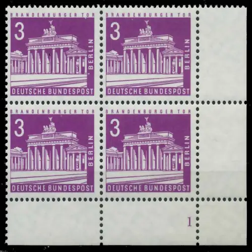 BERLIN DS BAUTEN 2 Nr 231 postfrisch VIERERBLOCK FORMNU 999C76