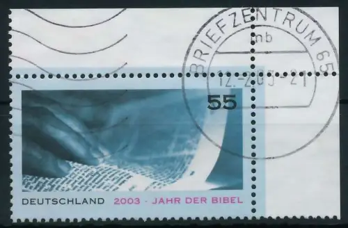 BRD 2003 Nr 2312 gestempelt ECKE-ORE 84A686