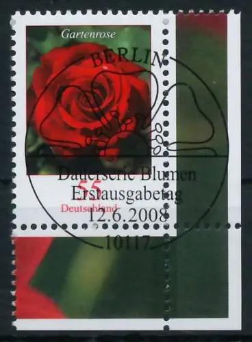 BRD BUND DS BLUMEN Nr 2669 ESST zentrisch gestempelt ECKE-UR A200F6