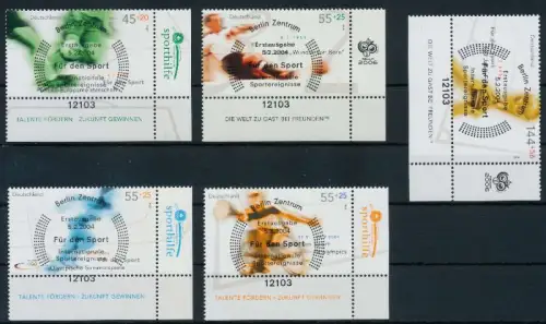 BRD BUND 2004 Nr 2382-2386 ESST zentrisch gestempelt ECKE-UR A2A192