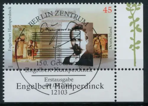 BRD BUND 2004 Nr 2420 ESST zentrisch gestempelt ECKE-URE A2A27A