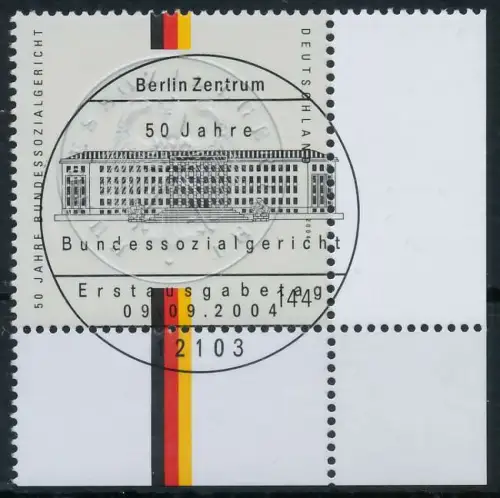 BRD BUND 2004 Nr 2422 ESST zentrisch gestempelt ECKE-URE A2A2A6