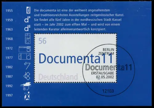 BRD BUND BLOCK KLEINBOGEN 2002 2019 Block 58-ES SD01E7E