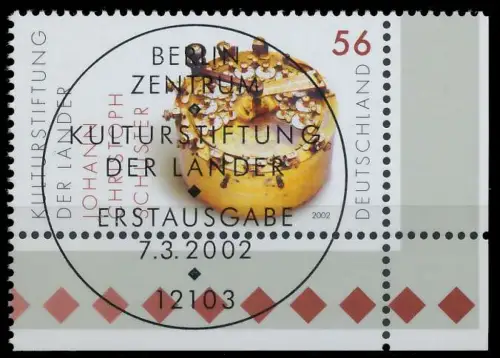 BRD BUND 2002 Nr 2243 ESST zentrisch gestempelt ECKE-URE A2FBF2