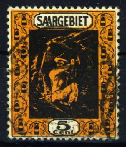 SAARGEBIET LANDS.BILD Nr 85a zentrisch gestempelt 3BE8EA