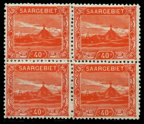 SAARGEBIET LANDS.BILD Nr 59A postfrisch VIERERBLOCK 788422