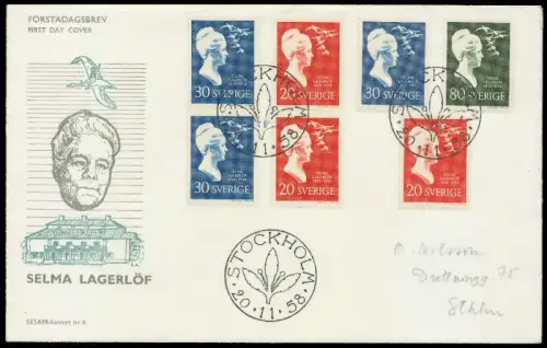 SCHWEDEN 1958 Nr 443C+444C+445C+443DoDu+444DoDu A9197E