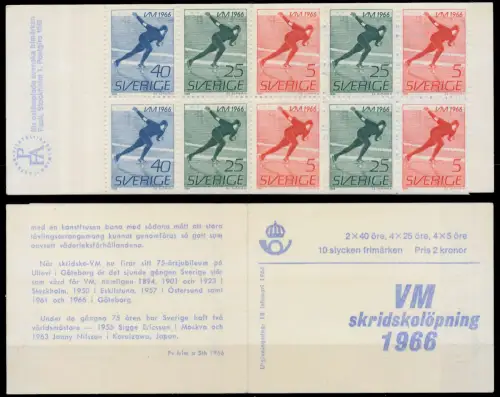 SCHWEDEN MARKENHEFTCHEN Nr MH 10I postfrisch A96C92