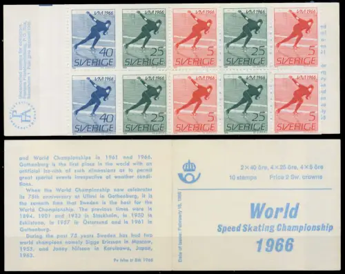 SCHWEDEN MARKENHEFTCHEN Nr MH 10II postfrisch A96C96