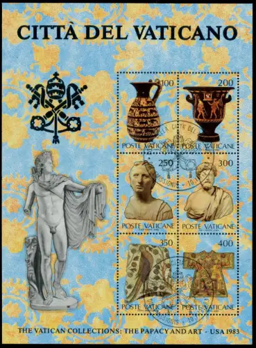 VATIKAN Block 5 zentrisch gestempelt S0057CE