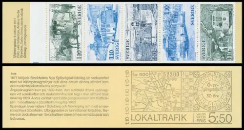 SCHWEDEN MARKENHEFTCHEN Nr MH 63 postfrisch A970CA