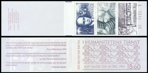 SCHWEDEN MARKENHEFTCHEN Nr MH 122 postfrisch A9722A