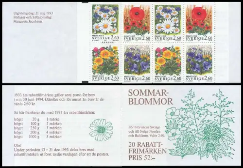 SCHWEDEN MARKENHEFTCHEN Nr MH 183 postfrisch A97316