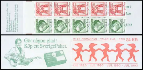 SCHWEDEN MARKENHEFTCHEN Nr MH 187 postfrisch AA0A76