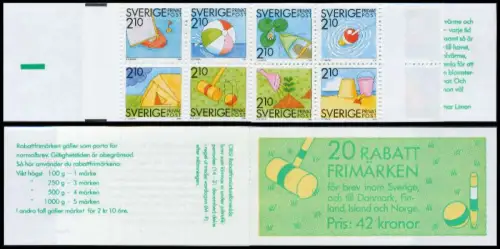 SCHWEDEN MARKENHEFTCHEN Nr MH 139 postfrisch AA0ADE