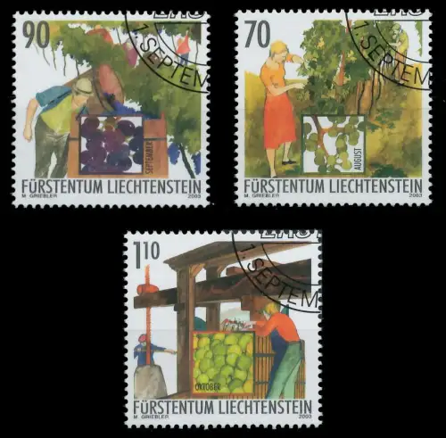 LIECHTENSTEIN 2003 Nr 1322-1324 gestempelt S8ABEFA