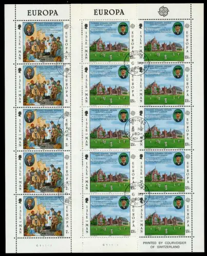 ISLE OF MAN Nr 164KB-165KB zentrisch gestempelt KLEINBG S00951E
