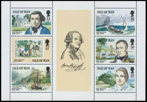 INSEL-MAN HEFTCHENBLATT Nr HB 13 postfrisch AD080E