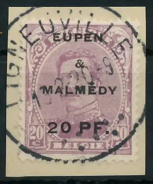 BELGISCHE BES.-POST EUPEN MALMEDY Nr 4 zentrisch gestempelt 42612E