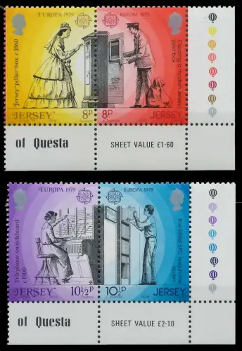 JERSEY 1979 Nr 192A WP-195A WP postfrisch WAAGR PAAR EC AE2562