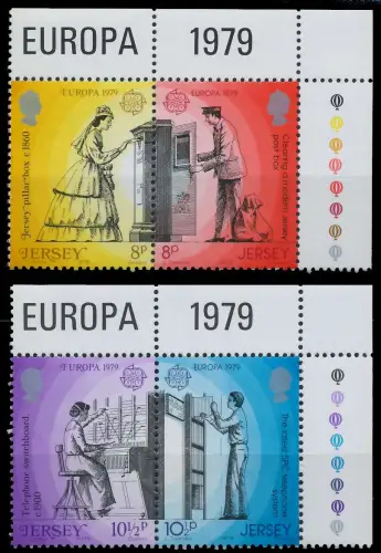JERSEY 1979 Nr 192A WP-195A WP postfrisch WAAGR PAAR EC AE255E