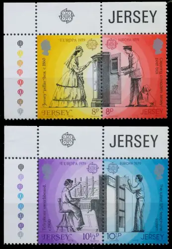 JERSEY 1979 Nr 192A WP-195A WP postfrisch WAAGR PAAR EC AE255A