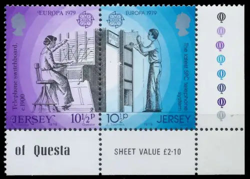 JERSEY 1979 Nr 194C+195C postfrisch WAAGR PAAR ECKE-URE AE256E