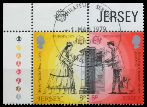 JERSEY 1979 Nr 192A+193A gestempelt WAAGR PAAR ECKE-OLI AE25CA