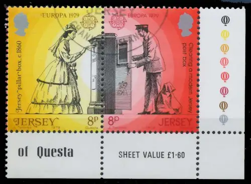 JERSEY 1979 Nr 192A+193A gestempelt WAAGR PAAR ECKE-URE AE25F6