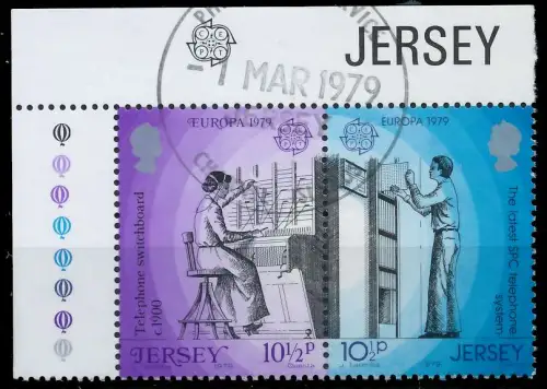JERSEY 1979 Nr 194C+195C gestempelt WAAGR PAAR ECKE-OLI AE25E2