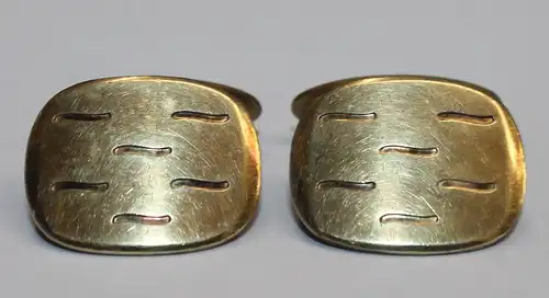 Goldene solide Manschettenknöpfe - Amerikaner & RJ Punze - Vintage Herrenschmuck - Milleartifex