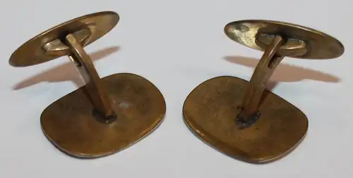 Goldene solide Manschettenknöpfe - Amerikaner & RJ Punze - Vintage Herrenschmuck - Milleartifex
