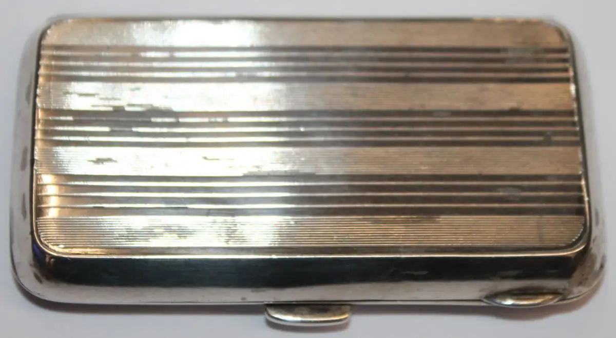 Antikes Silber Zigarettenetui für Damen mit CL / LC Monogramm - Etui Dose Damenetui - mehrfach gepunzt - Milleartifex 1