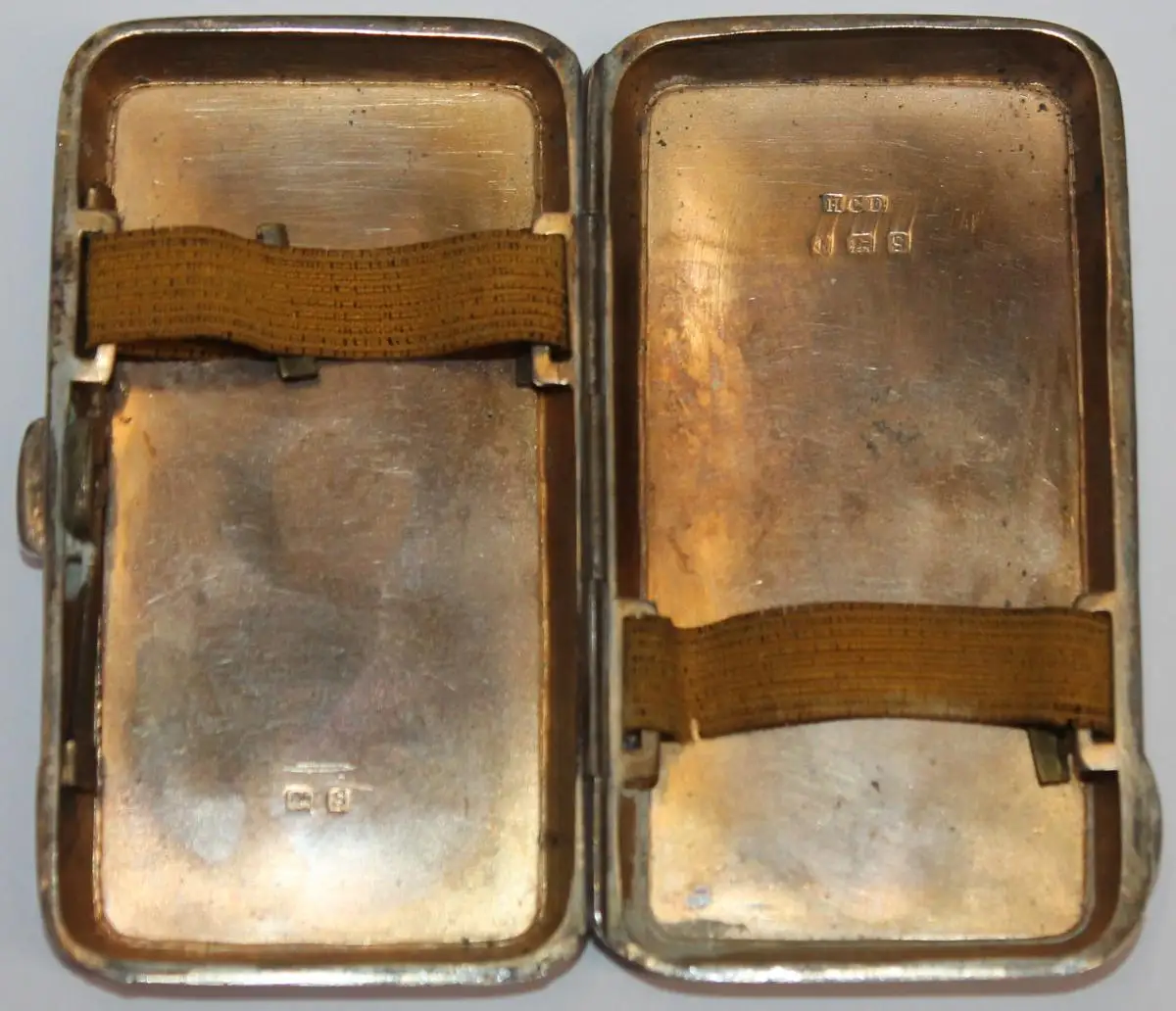 Antikes Silber Zigarettenetui für Damen mit CL / LC Monogramm - Etui Dose Damenetui - mehrfach gepunzt - Milleartifex 2