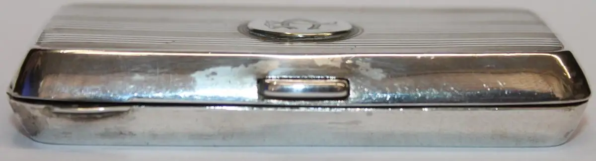 Antikes Silber Zigarettenetui für Damen mit CL / LC Monogramm - Etui Dose Damenetui - mehrfach gepunzt - Milleartifex 3