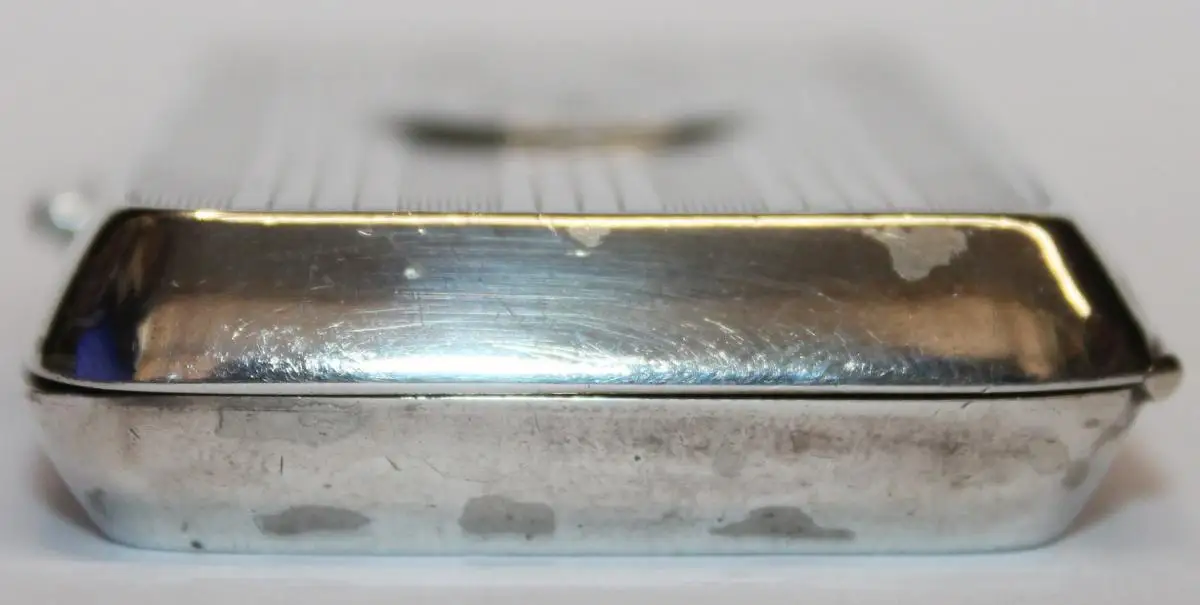 Antikes Silber Zigarettenetui für Damen mit CL / LC Monogramm - Etui Dose Damenetui - mehrfach gepunzt - Milleartifex 5