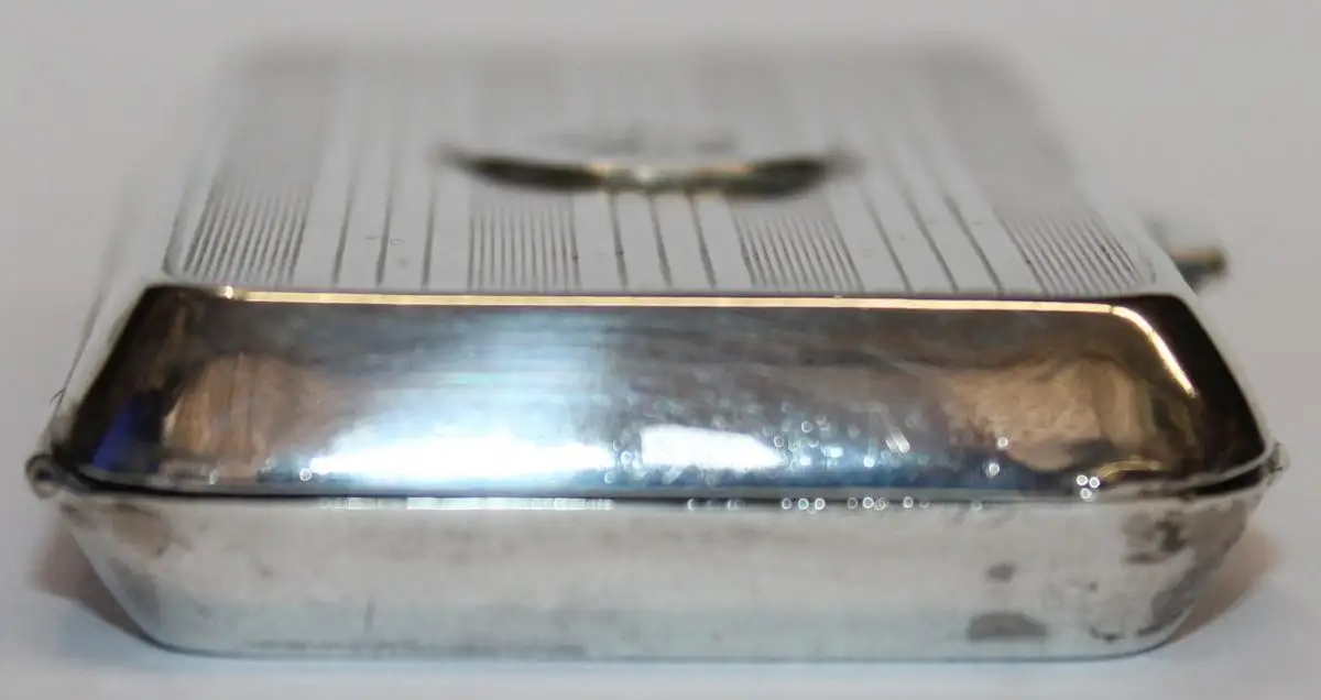 Antikes Silber Zigarettenetui für Damen mit CL / LC Monogramm - Etui Dose Damenetui - mehrfach gepunzt - Milleartifex 6