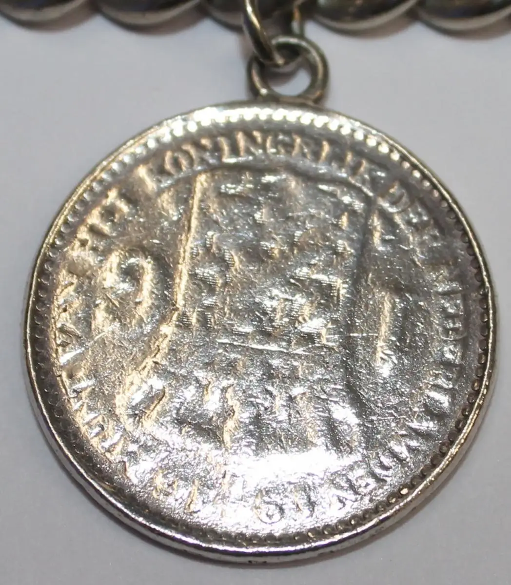 Antikes Silber Armband mit 3 großen Silbermünzen - Trachtenschmuck - Antikschmuck - Milleartifex 2