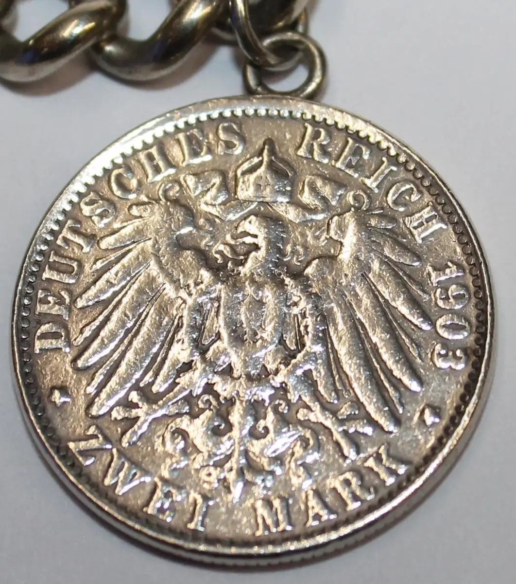 Antikes Silber Armband mit 3 großen Silbermünzen - Trachtenschmuck - Antikschmuck - Milleartifex 3