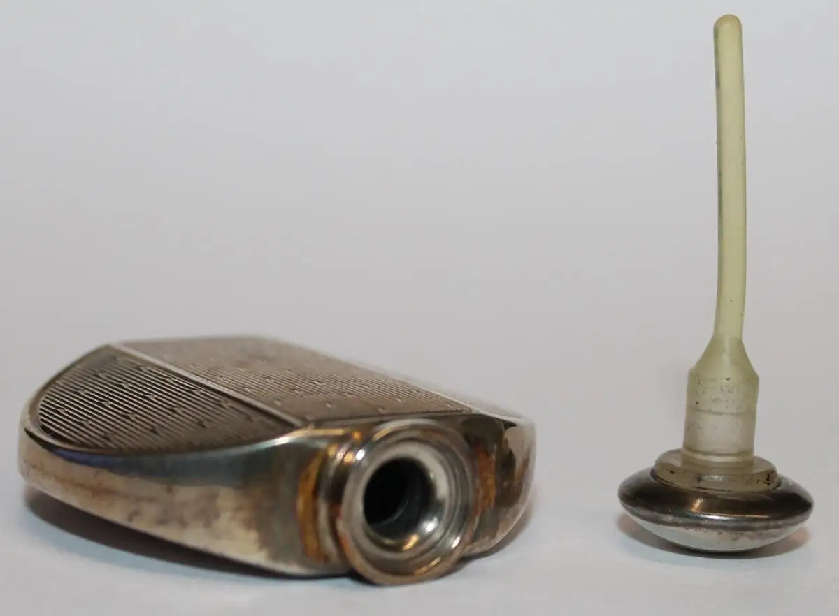 Stilvoller Franz Scheuerle Parfüm Flacon aus Sterling Silber - FS Punze Vintage Art Deco - Milleartifex 6