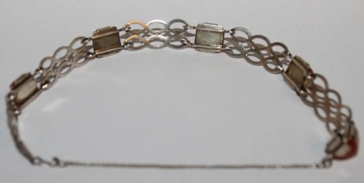 Schönes Fischland Armband aus 835er Silber mit Bernstein - Art Deco Antikschmuck um 1930 / 1940 - Milleartifex 6