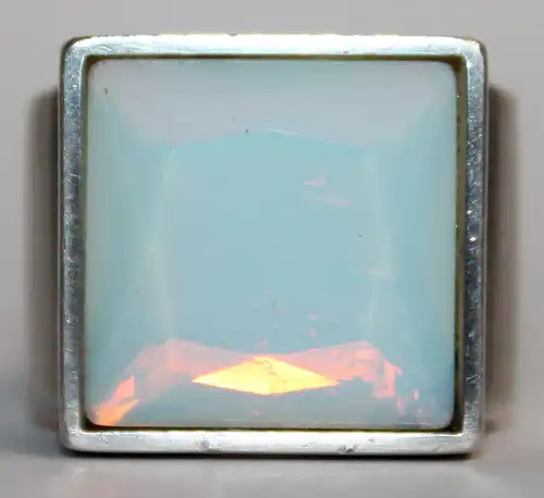 Dicker schwerer 925er Silber Ring mit Opalglas - Esprit XXL Schmuck - Milleartifex