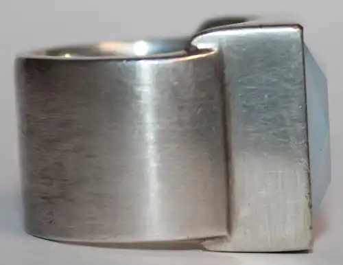Dicker schwerer 925er Silber Ring mit Opalglas - Esprit XXL Schmuck - Milleartifex