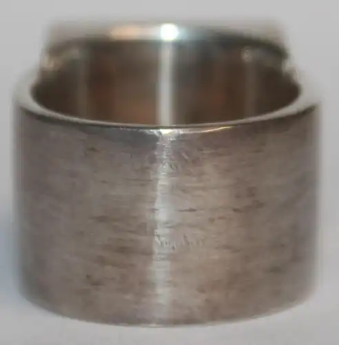 Dicker schwerer 925er Silber Ring mit Opalglas - Esprit XXL Schmuck - Milleartifex