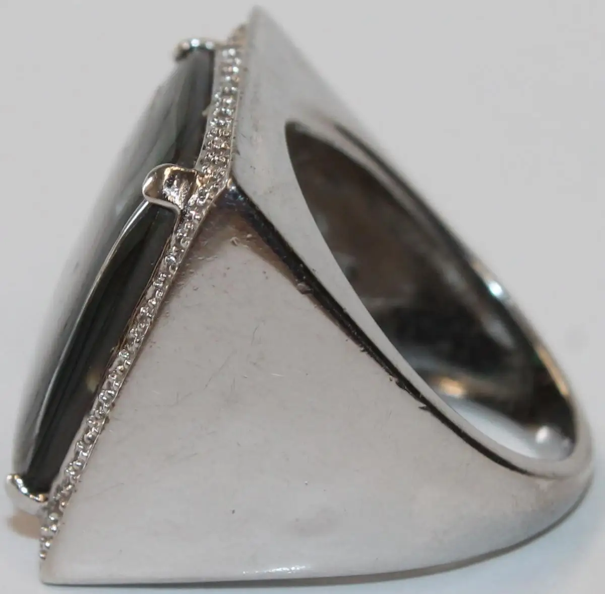 Großer massiver 925er Silber Ring mit Abalone / Seeopal - XXL Schmuck 4