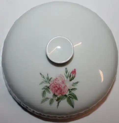 Hutschenreuther Exzellenz Rosita Butterglocke / Butterdose mit Rosendekor