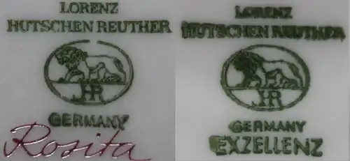 Hutschenreuther Exzellenz Rosita Butterglocke / Butterdose mit Rosendekor