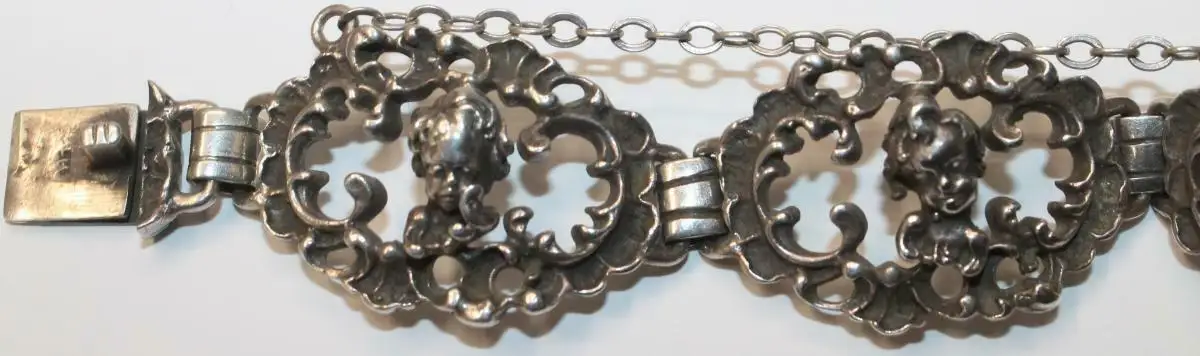 Bartel & Sohn Armband m. Engel 925er Silber Schmuck - 18,5 cm / 51,15 g 1